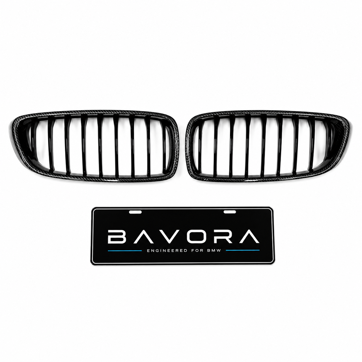 BAVORA Carbon Fiber Single Slat Kidney Grilles