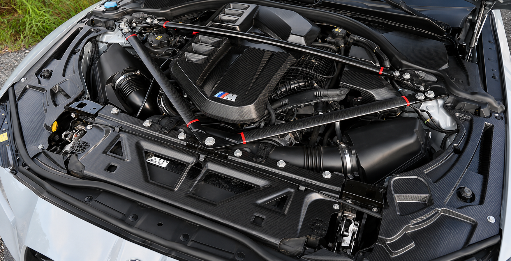 BAVORA BMW G8X S58 Dry Carbon Fiber OEM Style Engine Cover Kit (G80 G81 G82 G83 G87)
