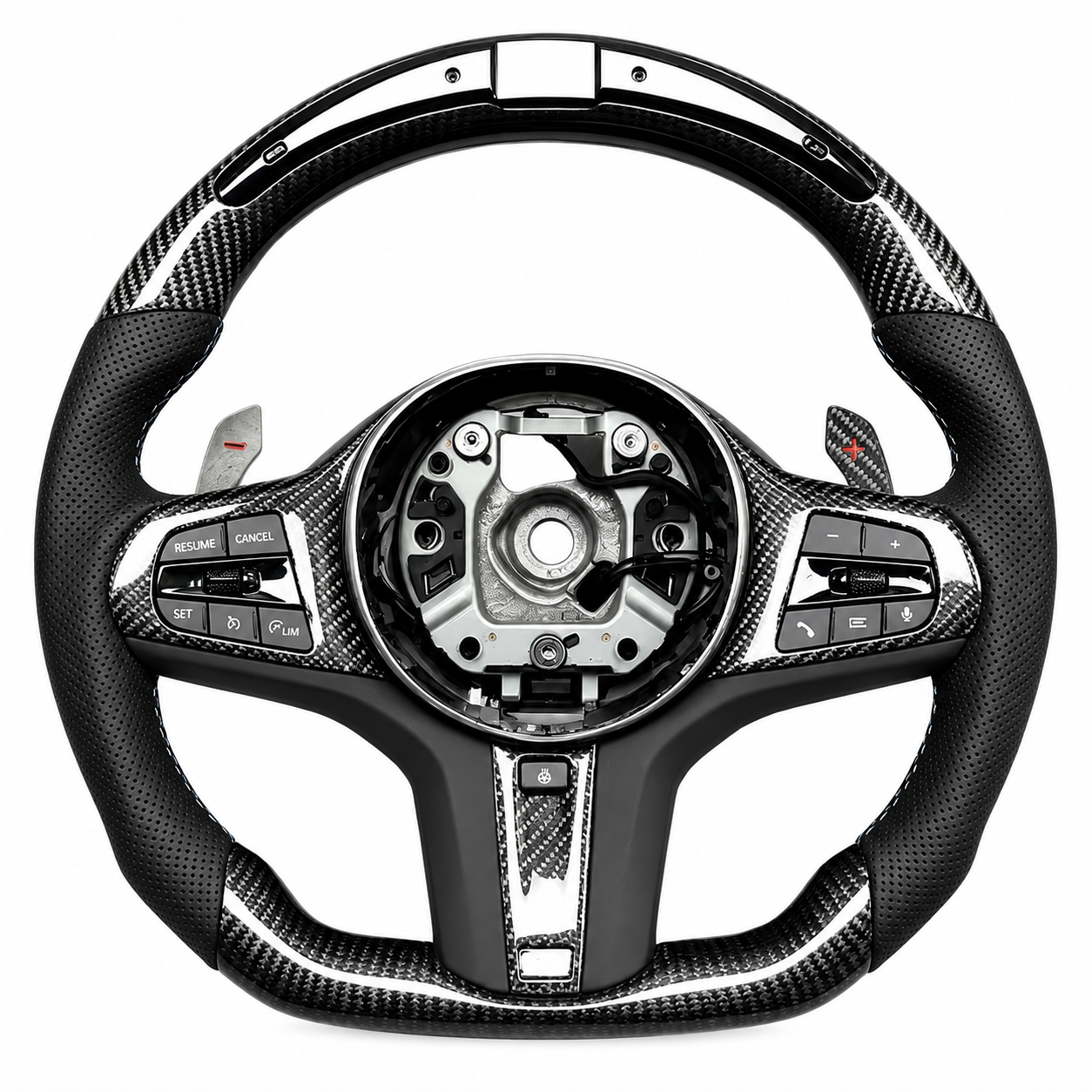 BAVORA Carbon Fiber Steering Wheel with LED RPM Display (G-Series)