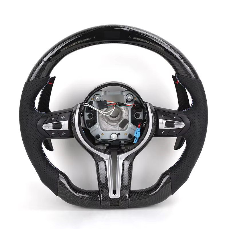 BAVORA Carbon Fiber Steering Wheel with LED RPM Display (F-Series)